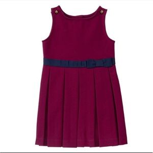 JANIE AND JACK pleated burgundy dress Baby